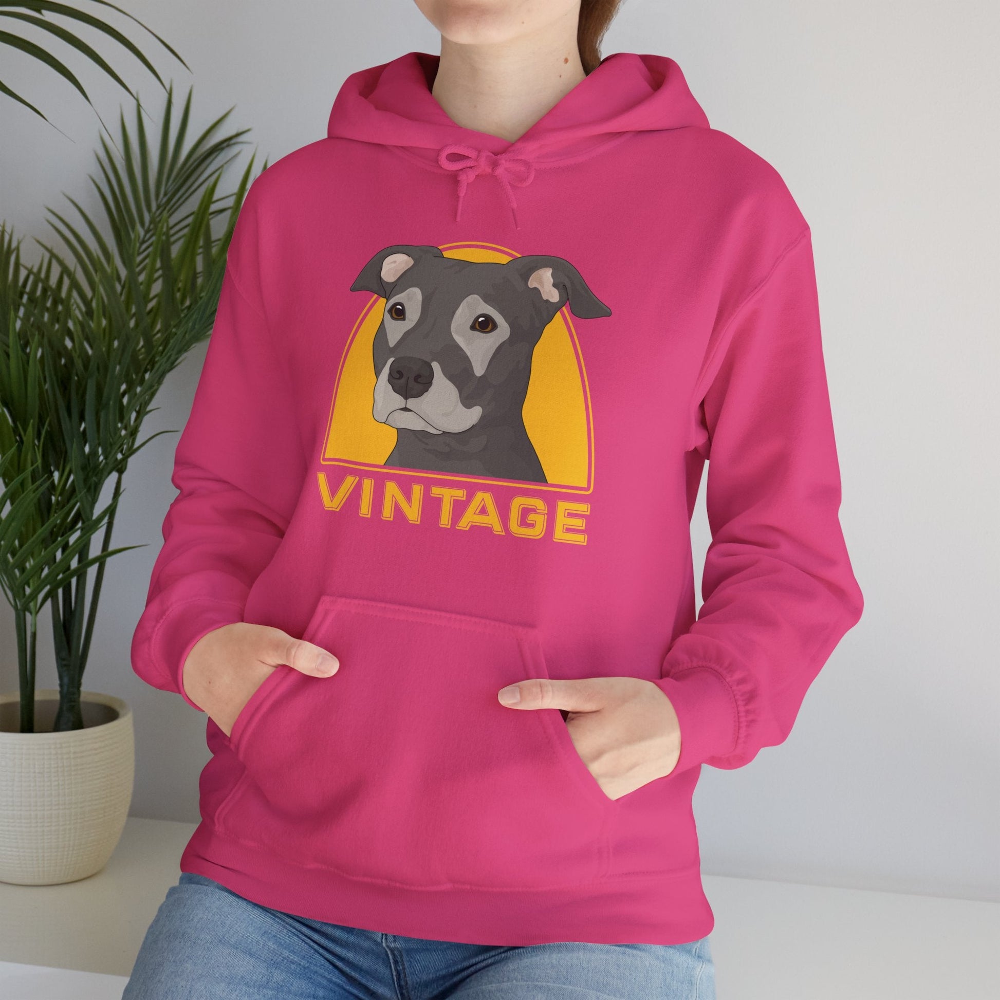 Vintage Dog | Hooded Sweatshirt - Detezi Designs - 51010273091106032486