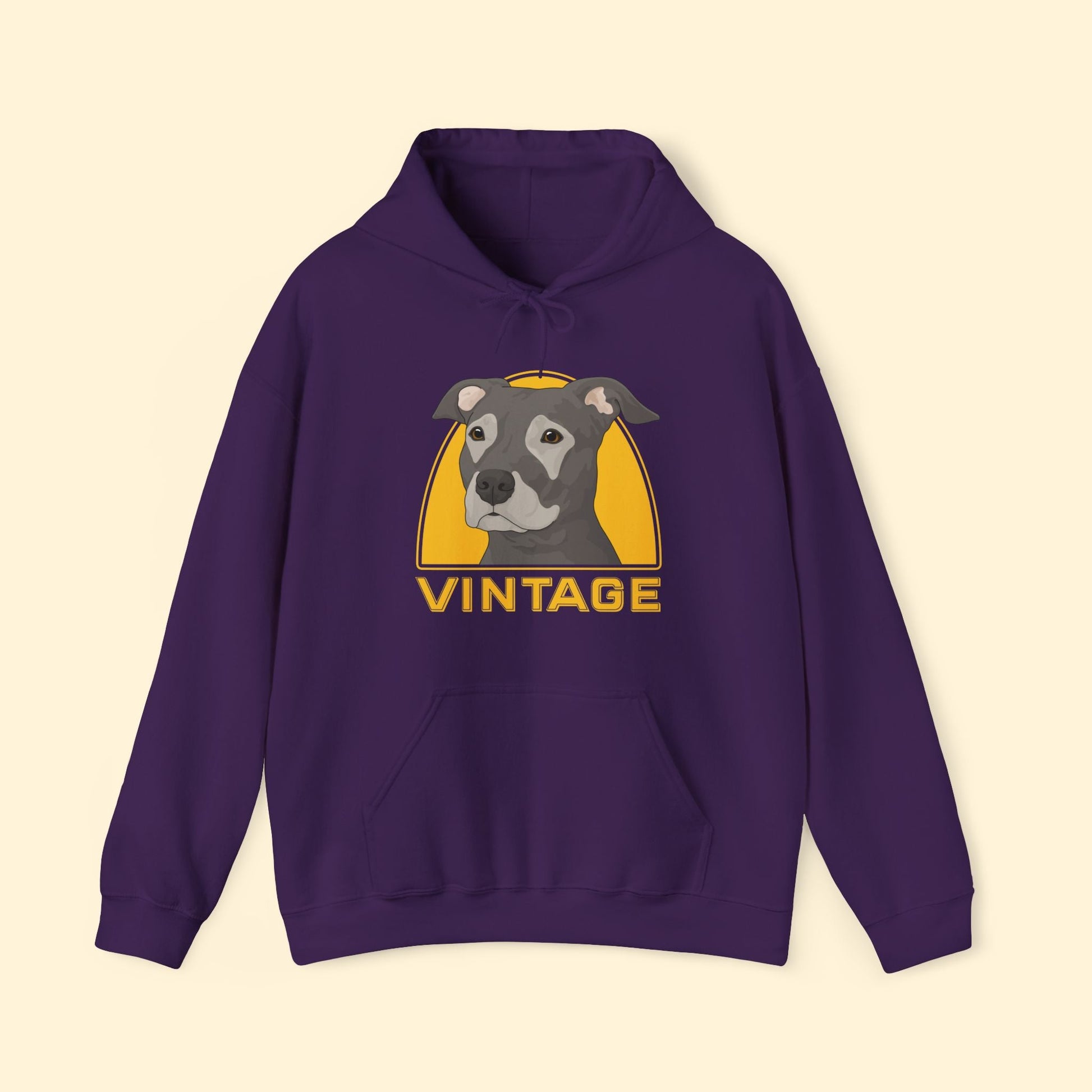 Vintage Dog | Hooded Sweatshirt - Detezi Designs - 51010273091106032486