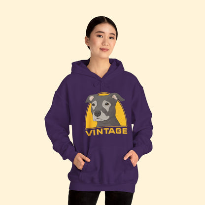 Vintage Dog | Hooded Sweatshirt - Detezi Designs - 78828523273088942400