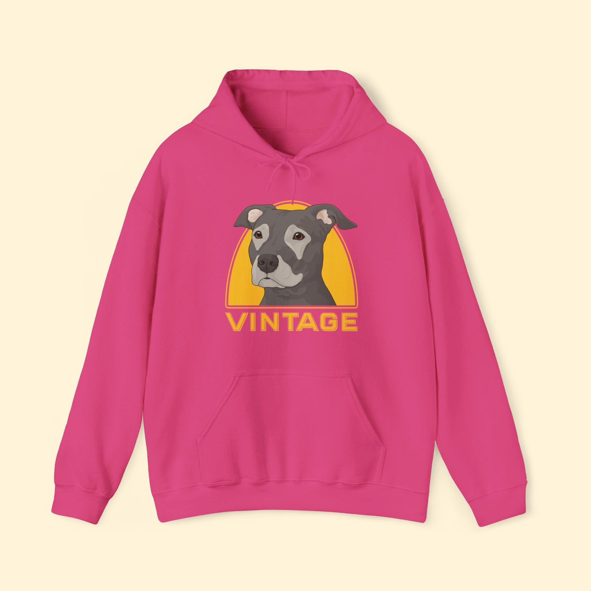 Vintage Dog | Hooded Sweatshirt - Detezi Designs - 78828523273088942400
