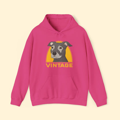 Vintage Dog | Hooded Sweatshirt - Detezi Designs - 78828523273088942400