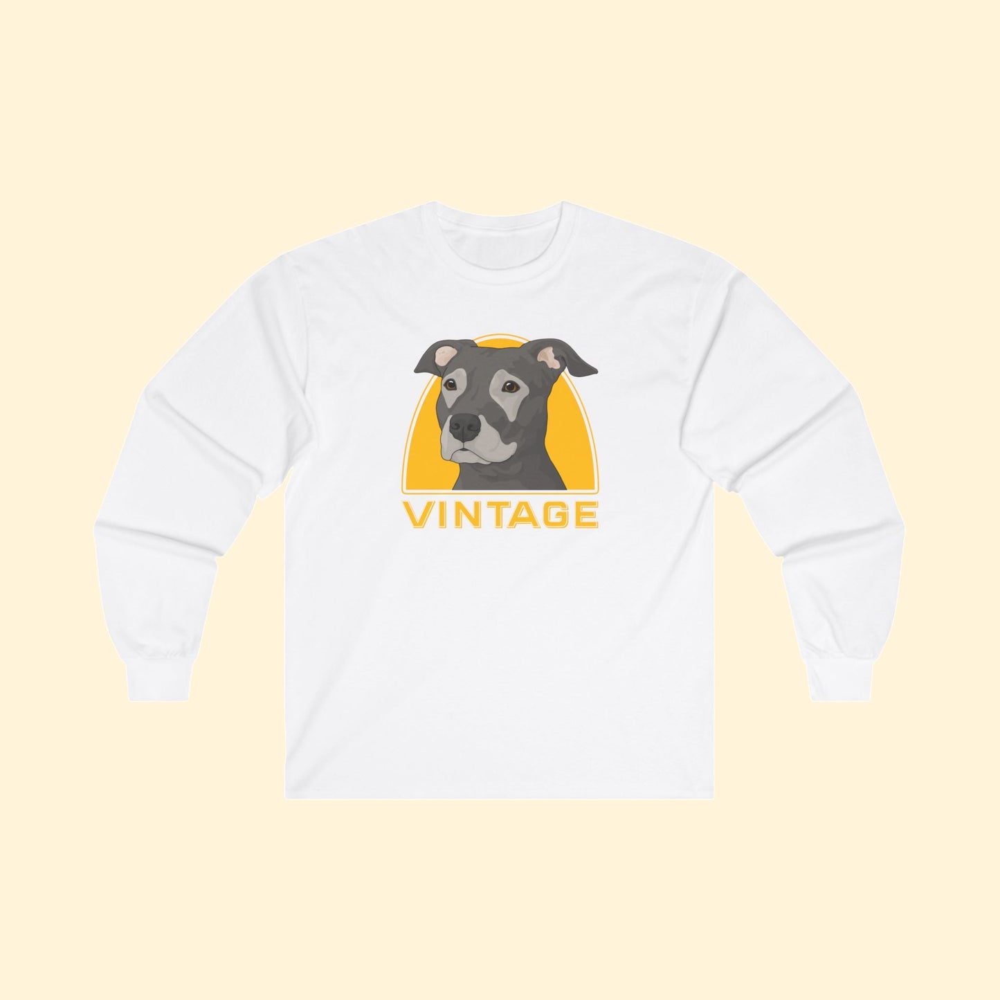 Vintage Dog | Long Sleeve Tee - Detezi Designs - 26134015389688669527