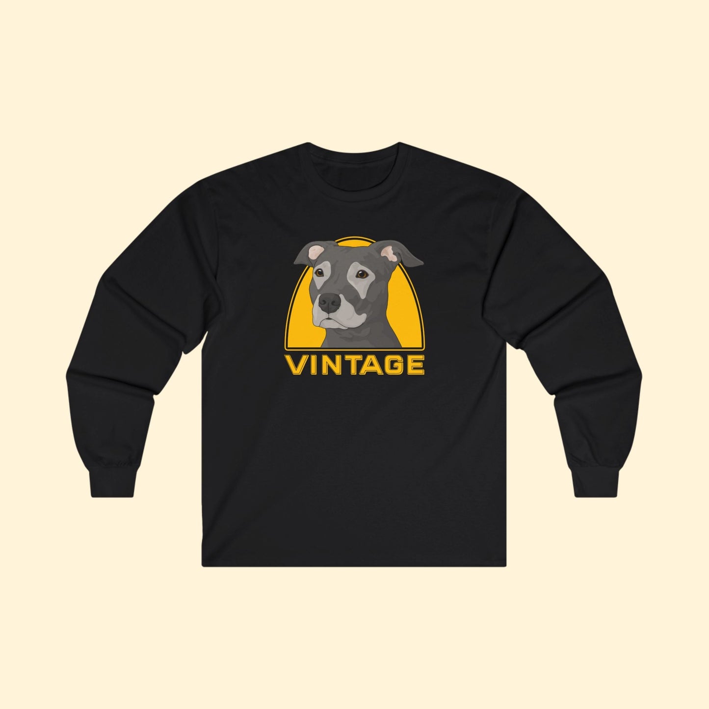 Vintage Dog | Long Sleeve Tee - Detezi Designs - 28811580352012682879