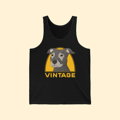 Vintage Dog | Unisex Tank - Detezi Designs-18532114457471178658