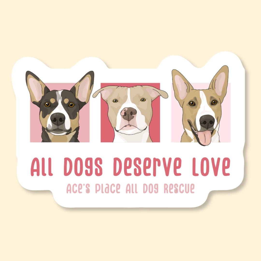 Vinyl Sticker | FUNDRAISER | Ace's Place All Dog Rescue - Detezi Designs-