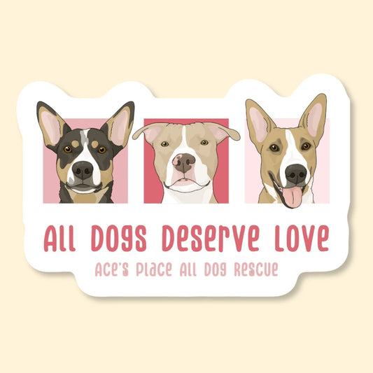 Vinyl Sticker | FUNDRAISER | Ace's Place All Dog Rescue - Detezi Designs-