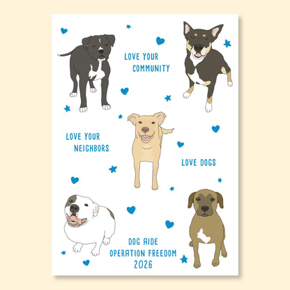 Vinyl Sticker | FUNDRAISER | Dog Aide | Operation Freedom 2026 - Detezi Designs-