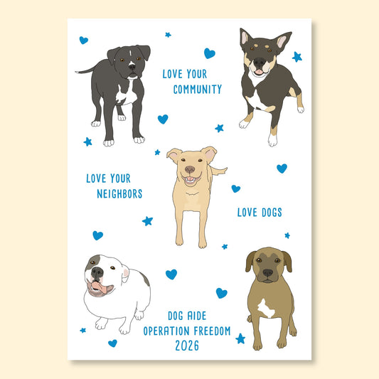 Vinyl Sticker | FUNDRAISER | Dog Aide | Operation Freedom 2026 - Detezi Designs-