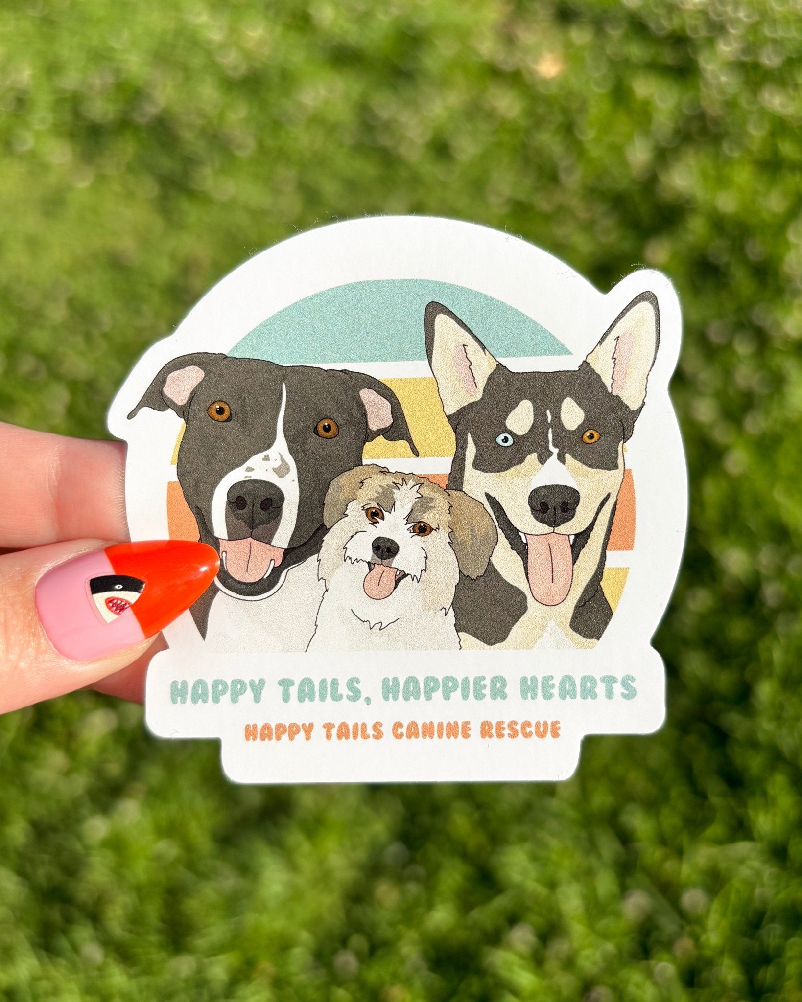 Vinyl Sticker | FUNDRAISER | Happy Tails Canine Rescue - Detezi Designs-