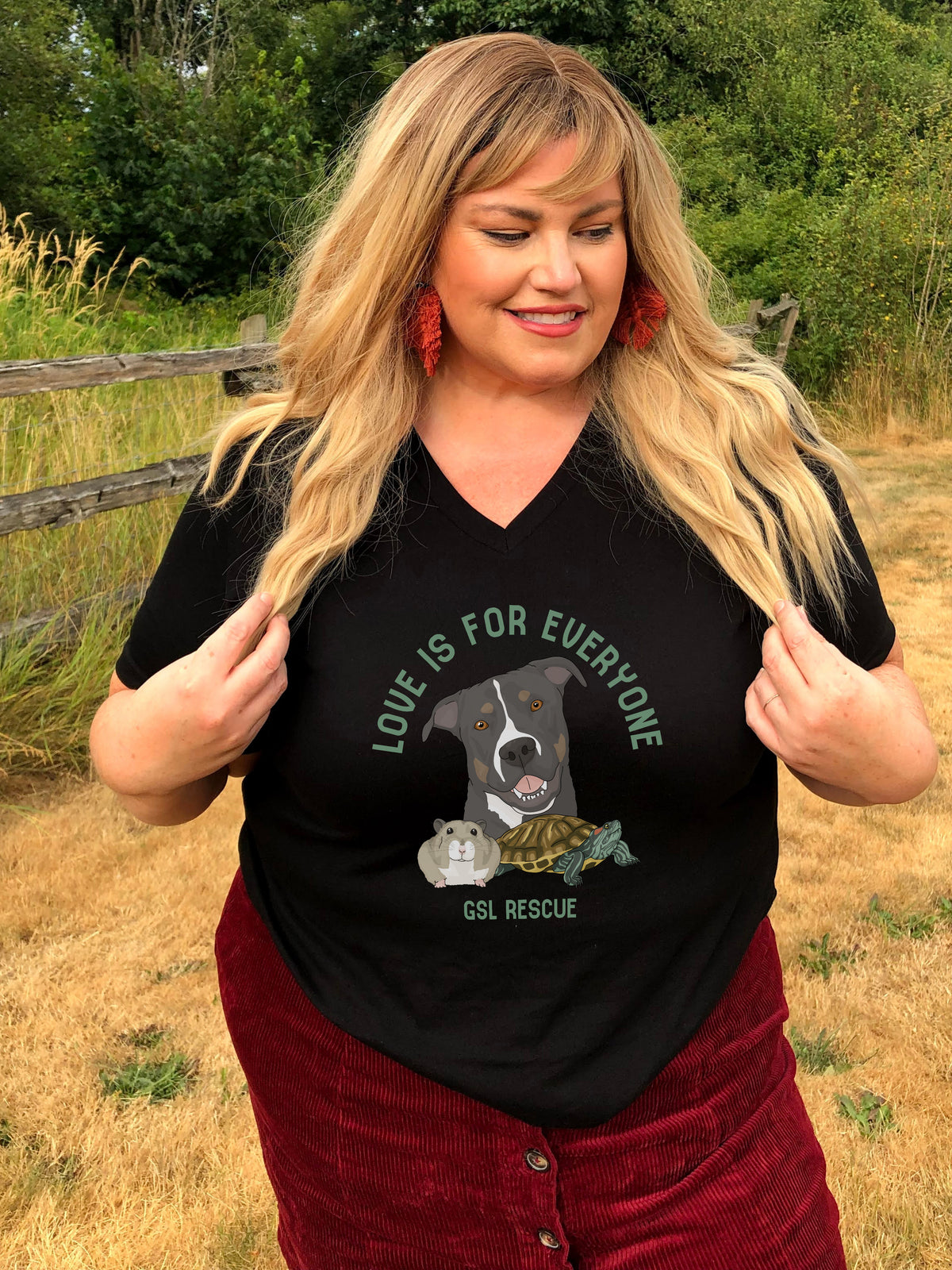Unisex V-Neck Tee | FUNDRAISER | GSL Rescue