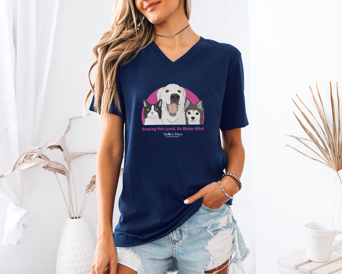 Unisex V-Neck Tee | FUNDRAISER | Tyson's Place