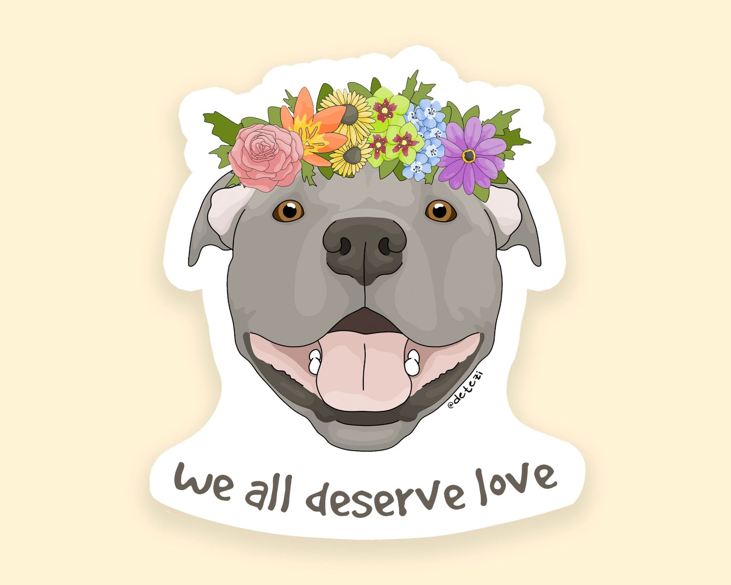 We All Deserve Love | 3" Vinyl Sticker - Detezi Designs - 