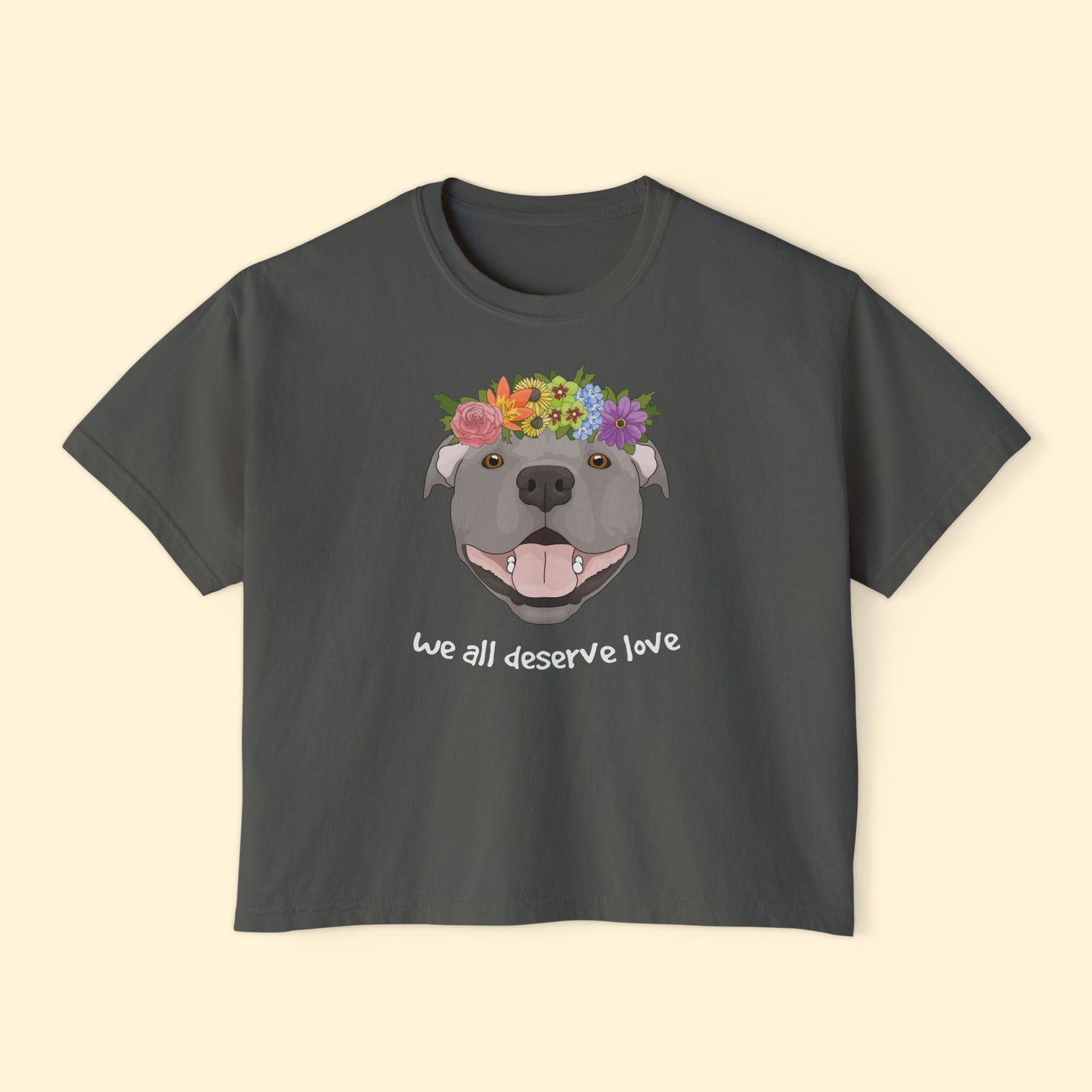 We All Deserve Love | Comfort Colors Boxy Tee - Detezi Designs - 17677464059319733523
