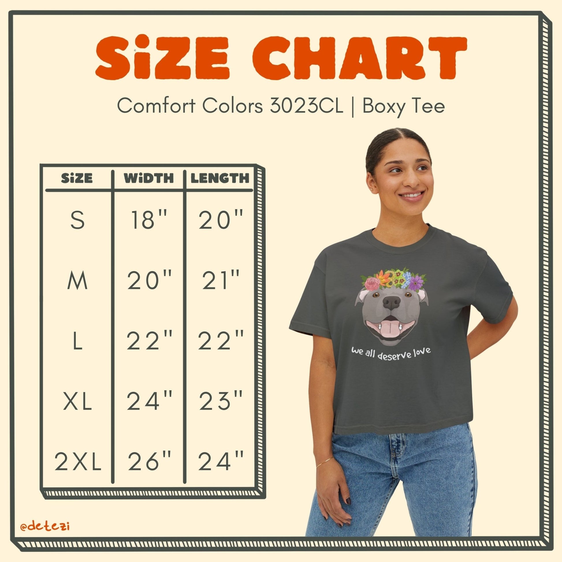 We All Deserve Love | Comfort Colors Boxy Tee - Detezi Designs - 17677464059319733523