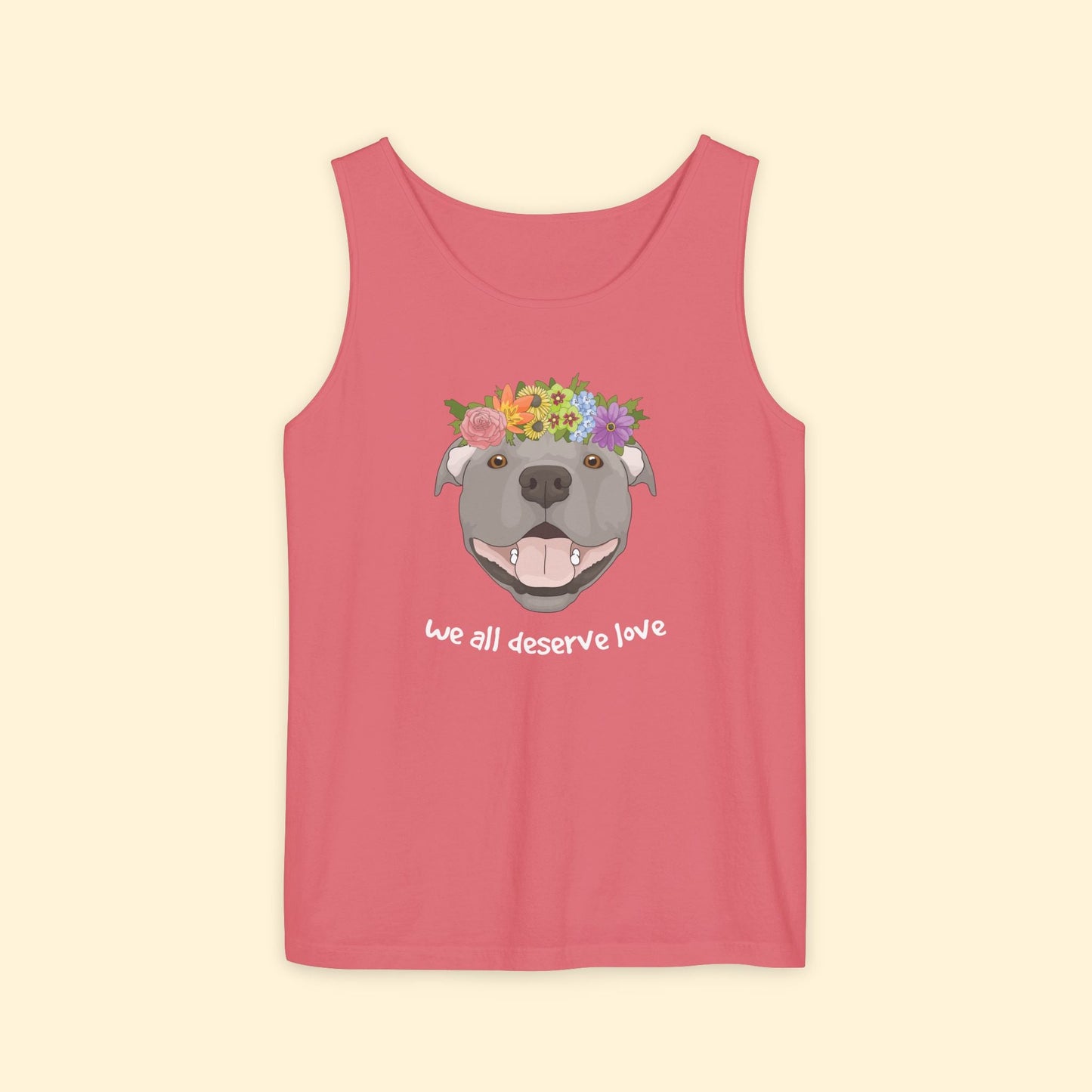 We All Deserve Love | Comfort Colors Tank Top - Detezi Designs - 16507347703451135670