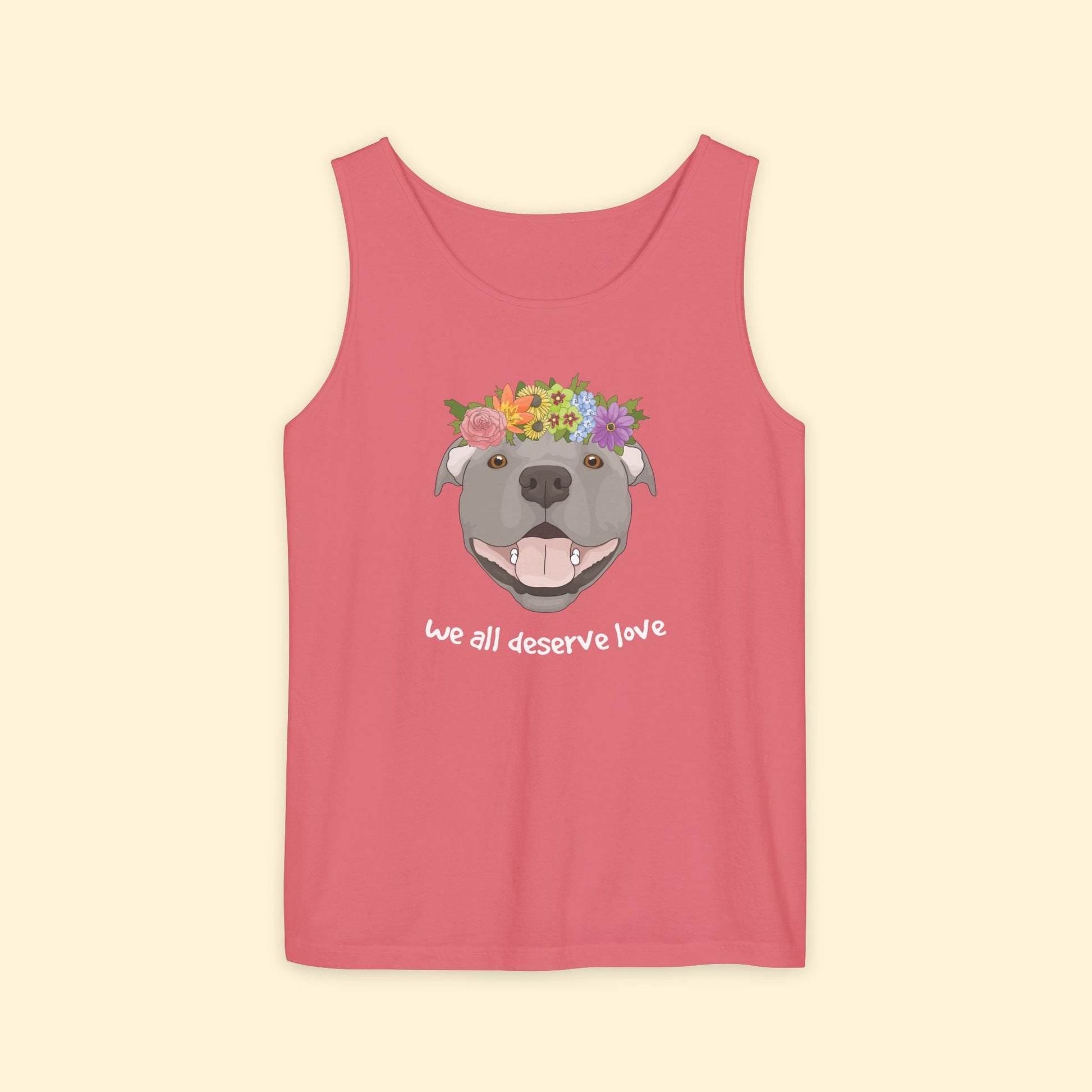 We All Deserve Love | Comfort Colors Tank Top - Detezi Designs - 16507347703451135670