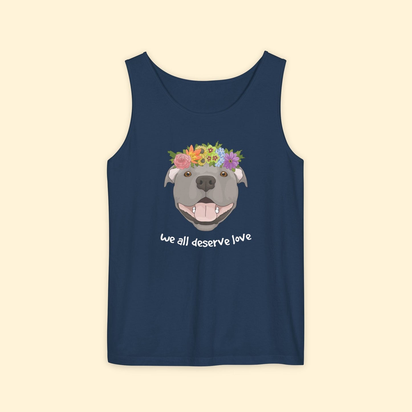 We All Deserve Love | Comfort Colors Tank Top - Detezi Designs - 23647108488017151942