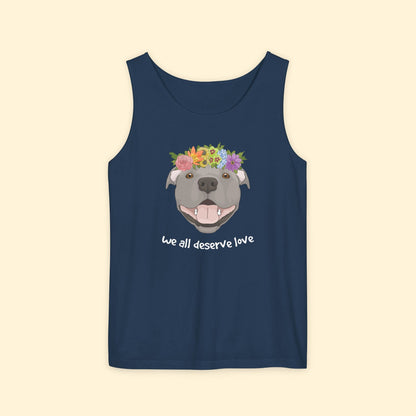 We All Deserve Love | Comfort Colors Tank Top - Detezi Designs - 23647108488017151942