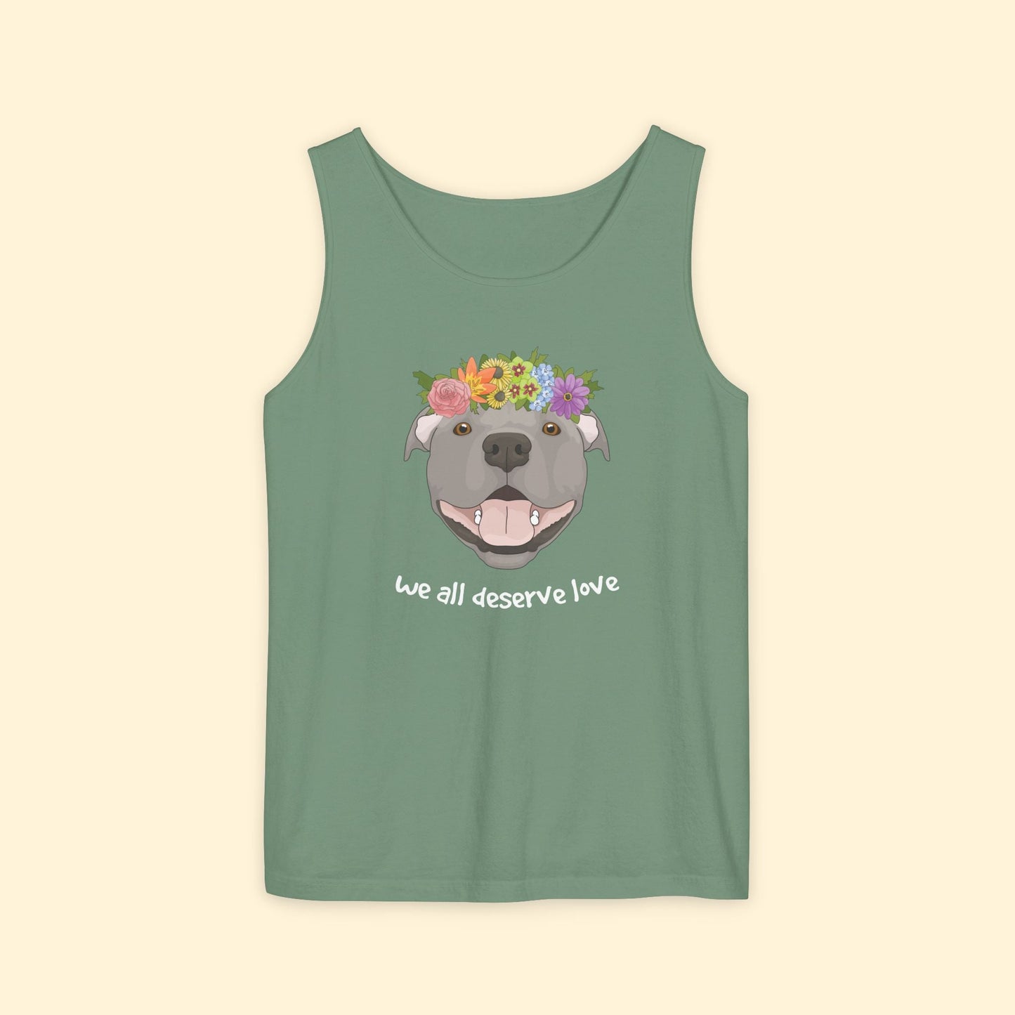 We All Deserve Love | Comfort Colors Tank Top - Detezi Designs - 29254688966296124788