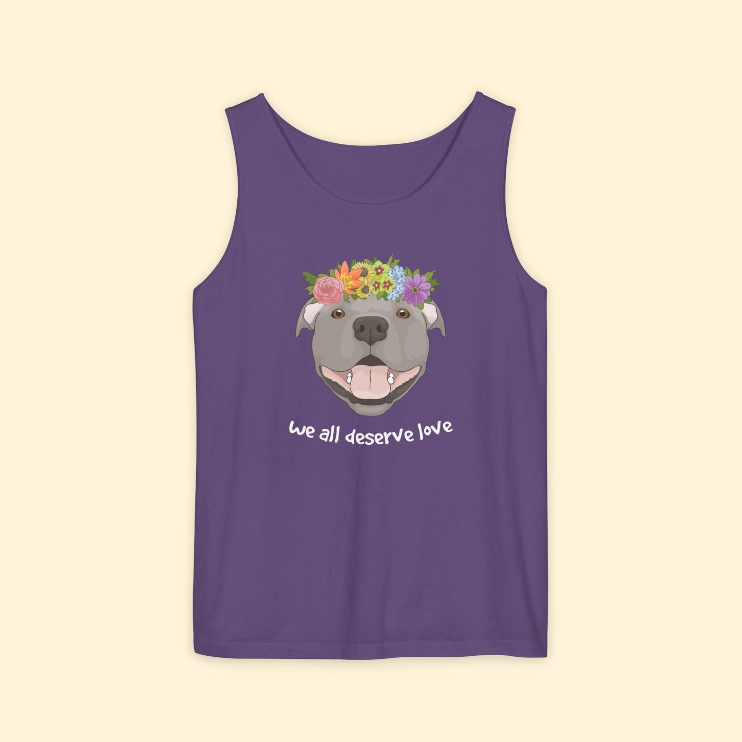 We All Deserve Love | Comfort Colors Tank Top - Detezi Designs - 33735505097296043388