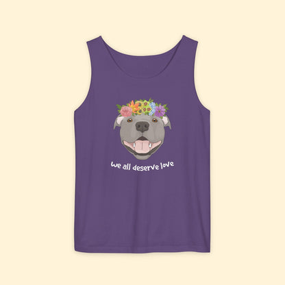 We All Deserve Love | Comfort Colors Tank Top - Detezi Designs - 33735505097296043388