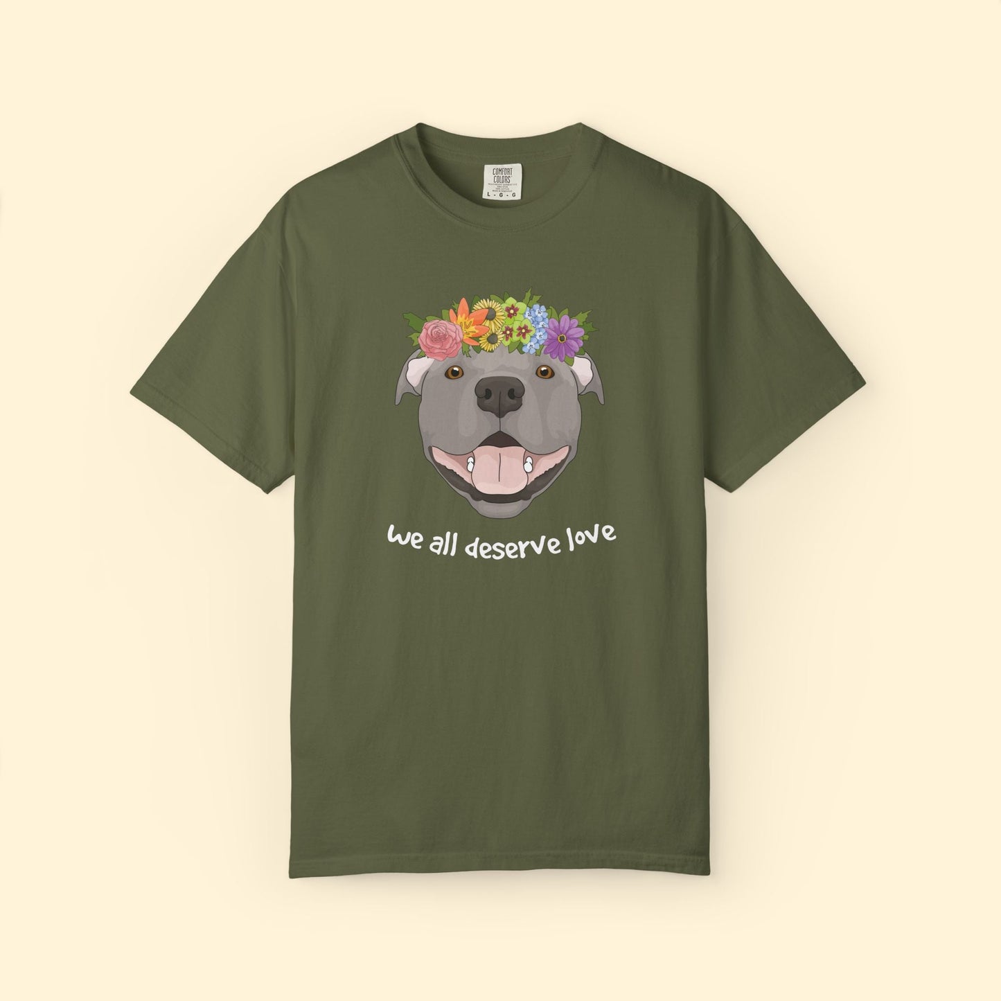 We All Deserve Love | Comfort Colors Unisex T-shirt - Detezi Designs - 26148337708087595229