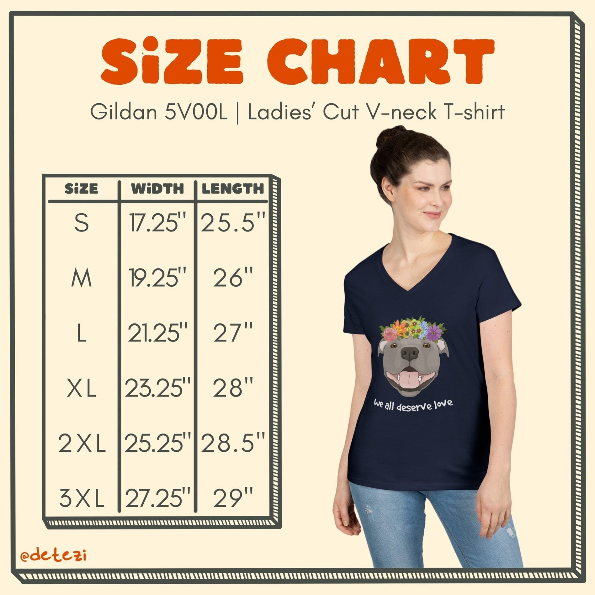 We All Deserve Love | Ladies' V - Neck T-Shirt - Detezi Designs - 18732249389824042685