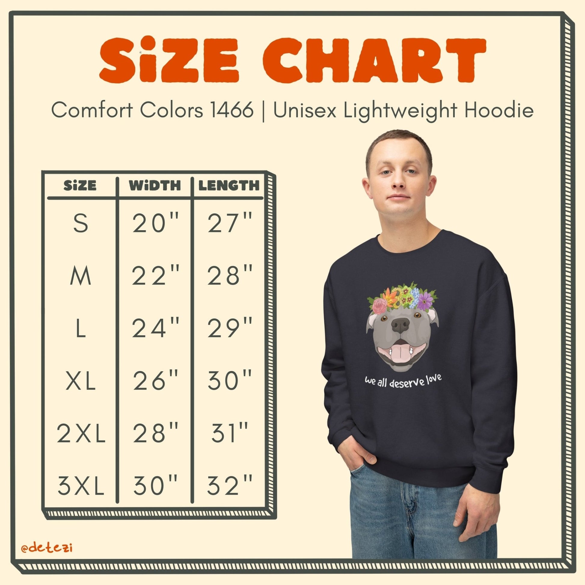 We All Deserve Love | Lightweight Comfort Colors Crewneck Sweatshirt - Detezi Designs - 41035791766581409982