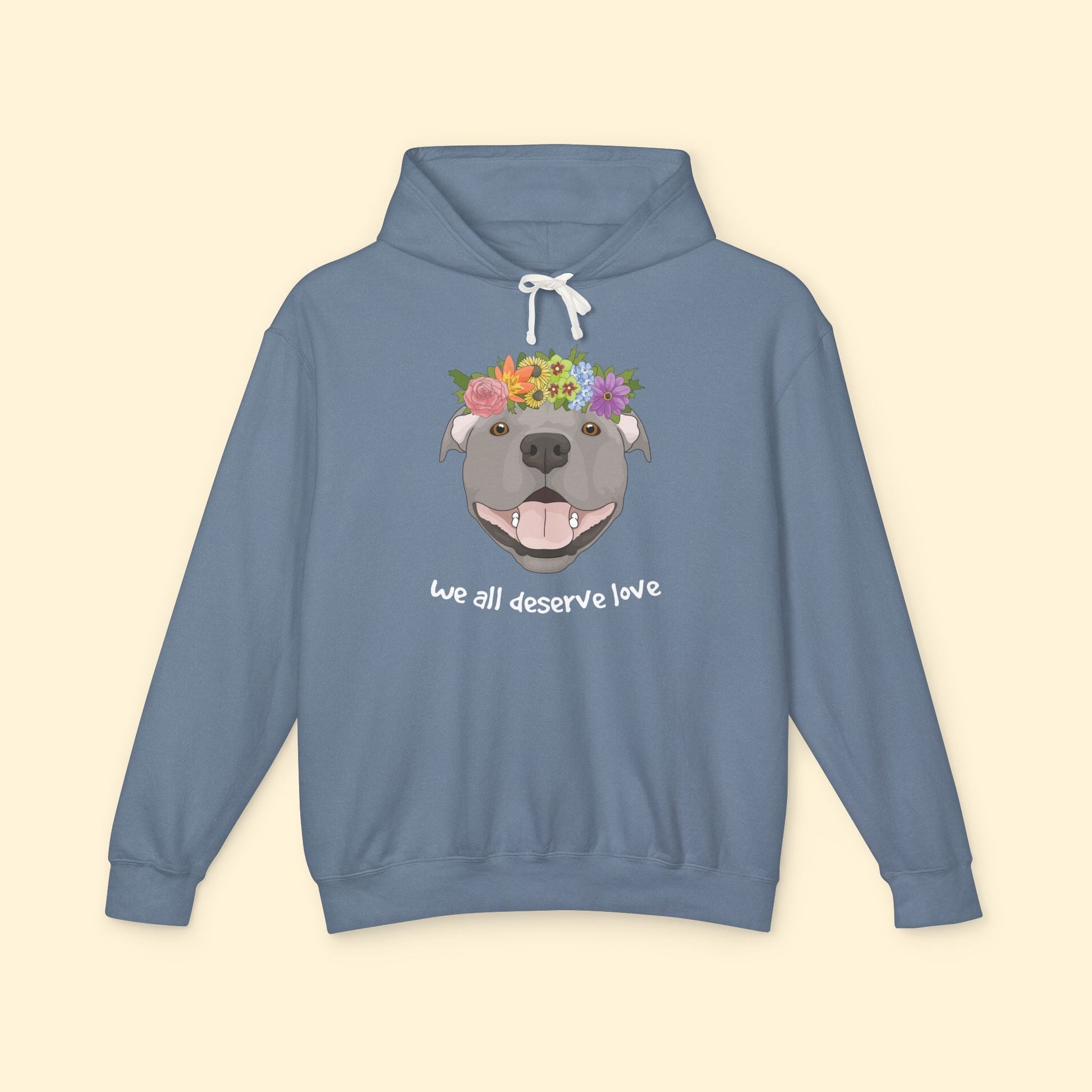 We All Deserve Love | Lightweight Comfort Colors Hooded Sweatshirt - Detezi Designs - 20335341851595066899