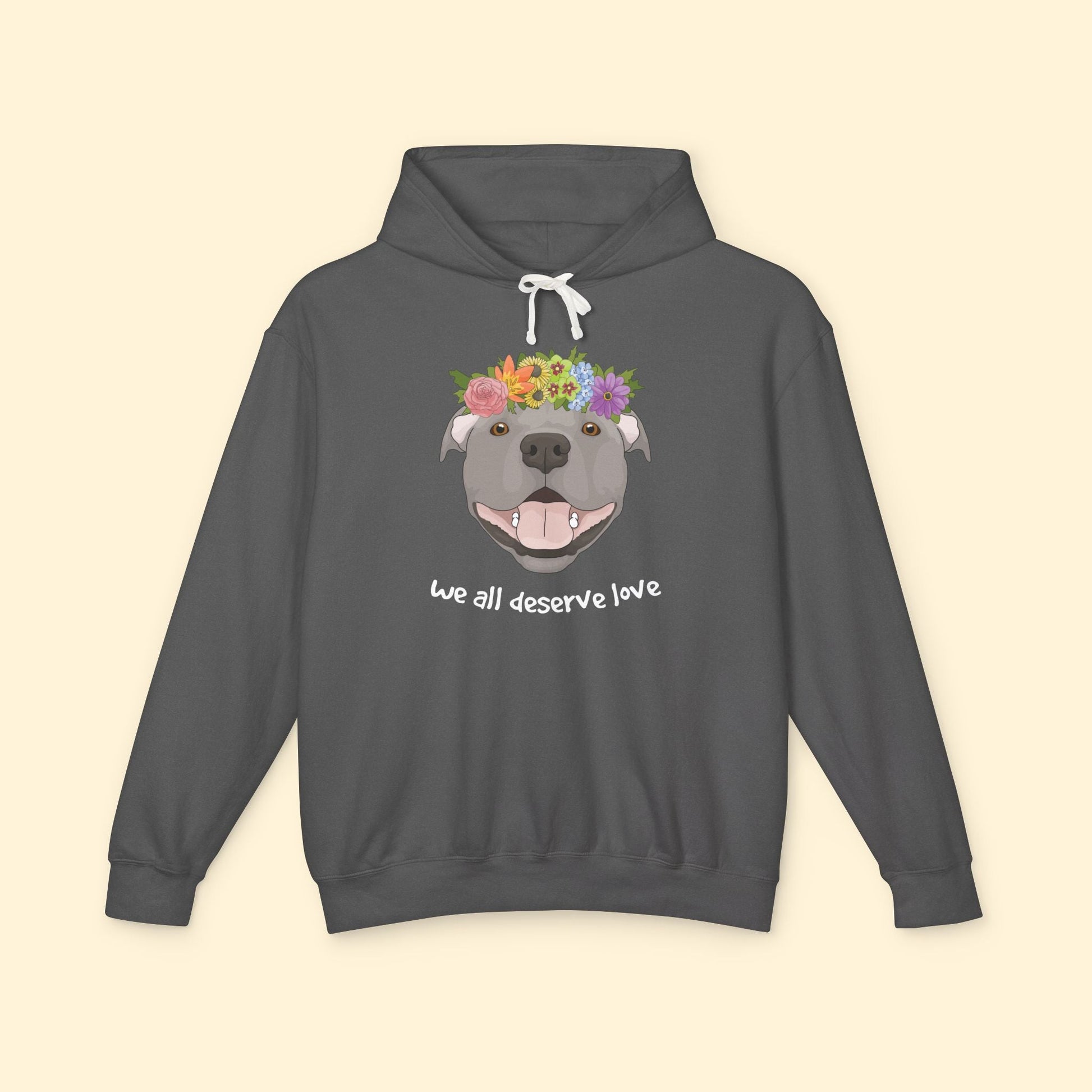 We All Deserve Love | Lightweight Comfort Colors Hooded Sweatshirt - Detezi Designs - 38153349904588186805