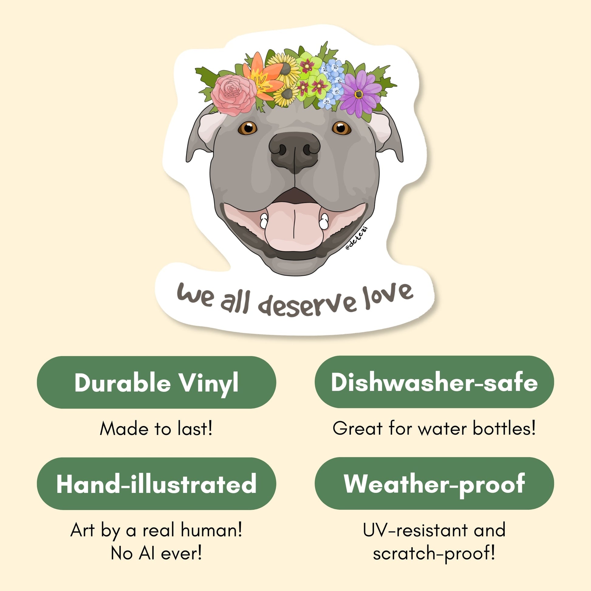 We All Deserve Love | Vinyl Sticker - Detezi Designs-