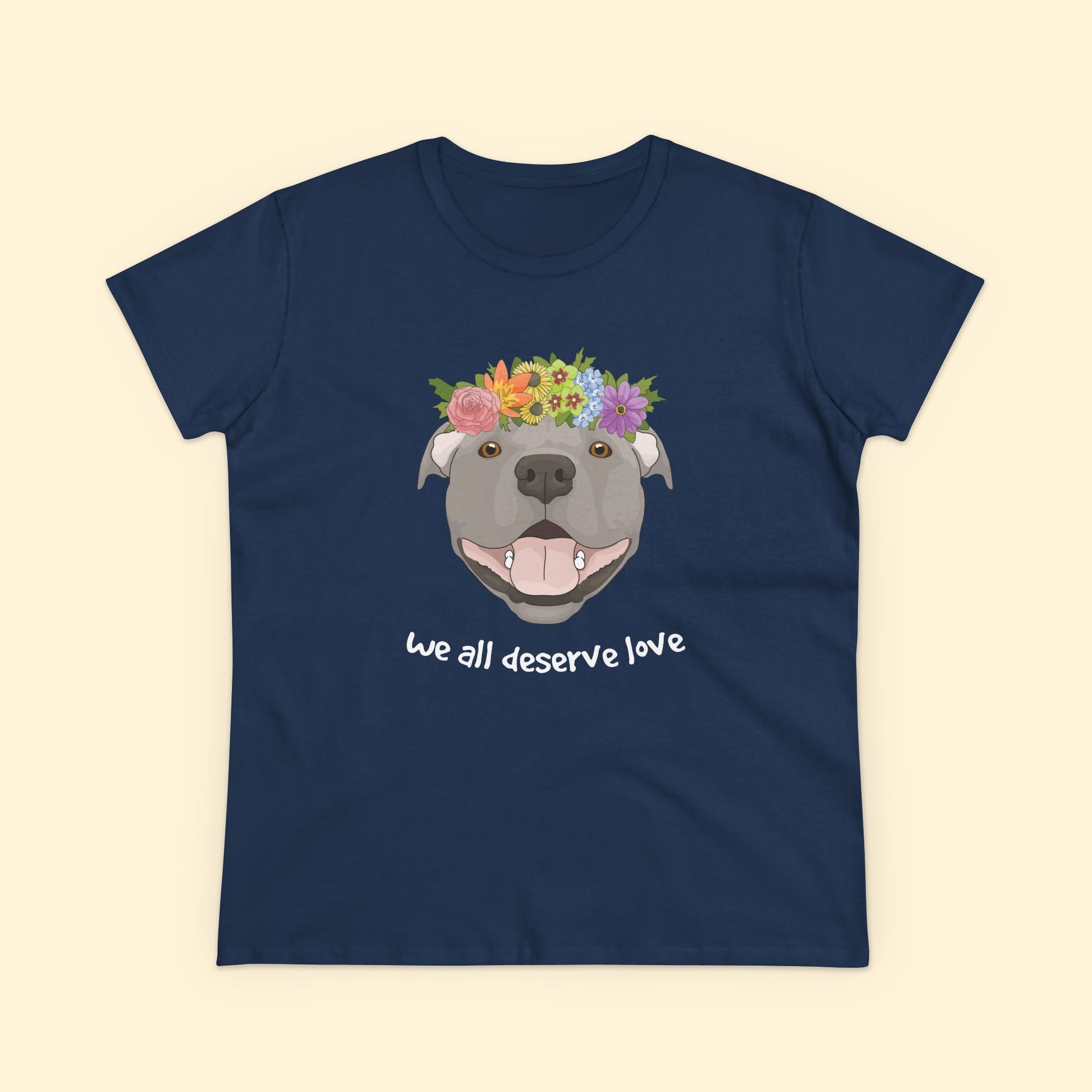 We All Deserve Love | Women's Midweight Cotton Tee - Detezi Designs - 13585111490432132006