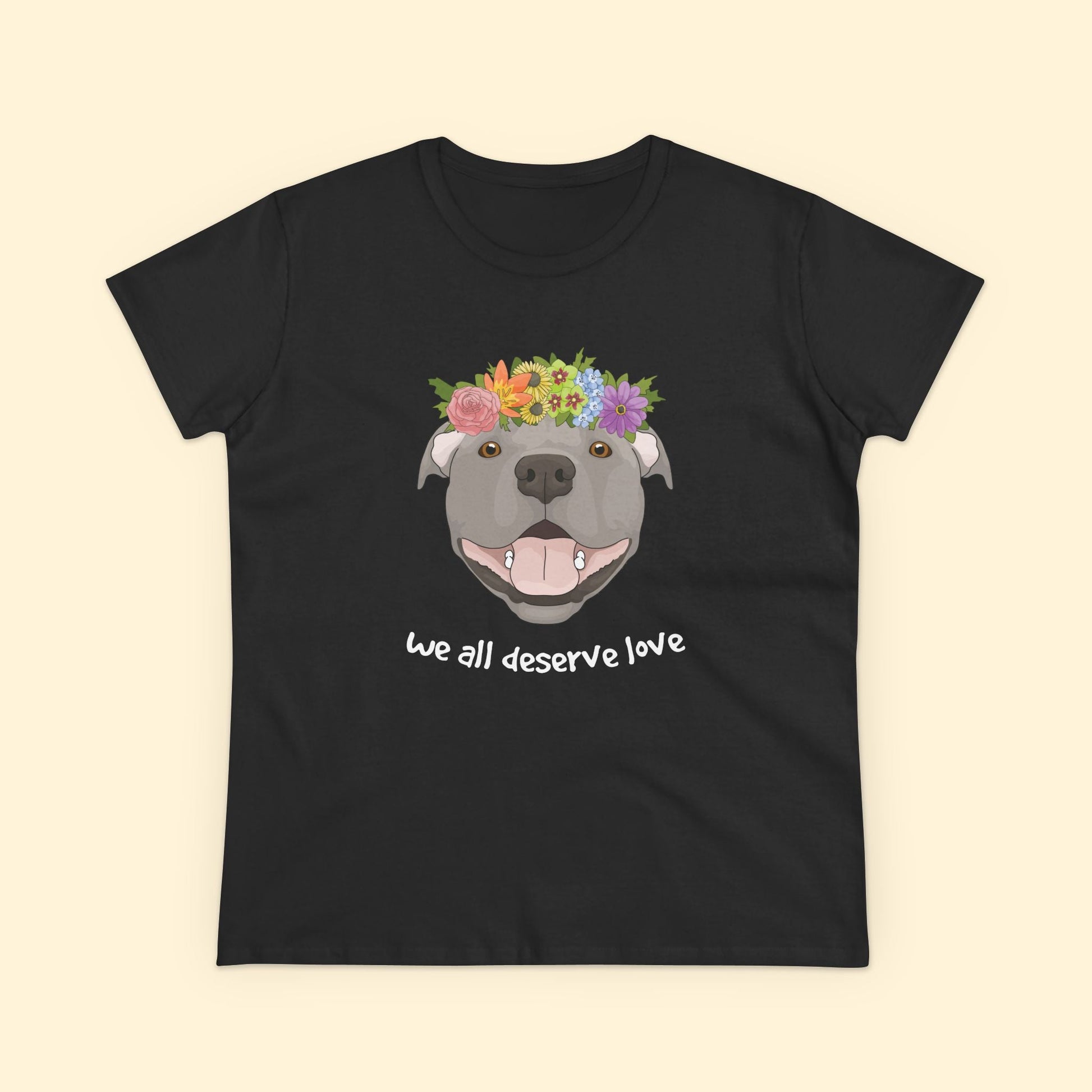 We All Deserve Love | Women's Midweight Cotton Tee - Detezi Designs - 27288841409781305381