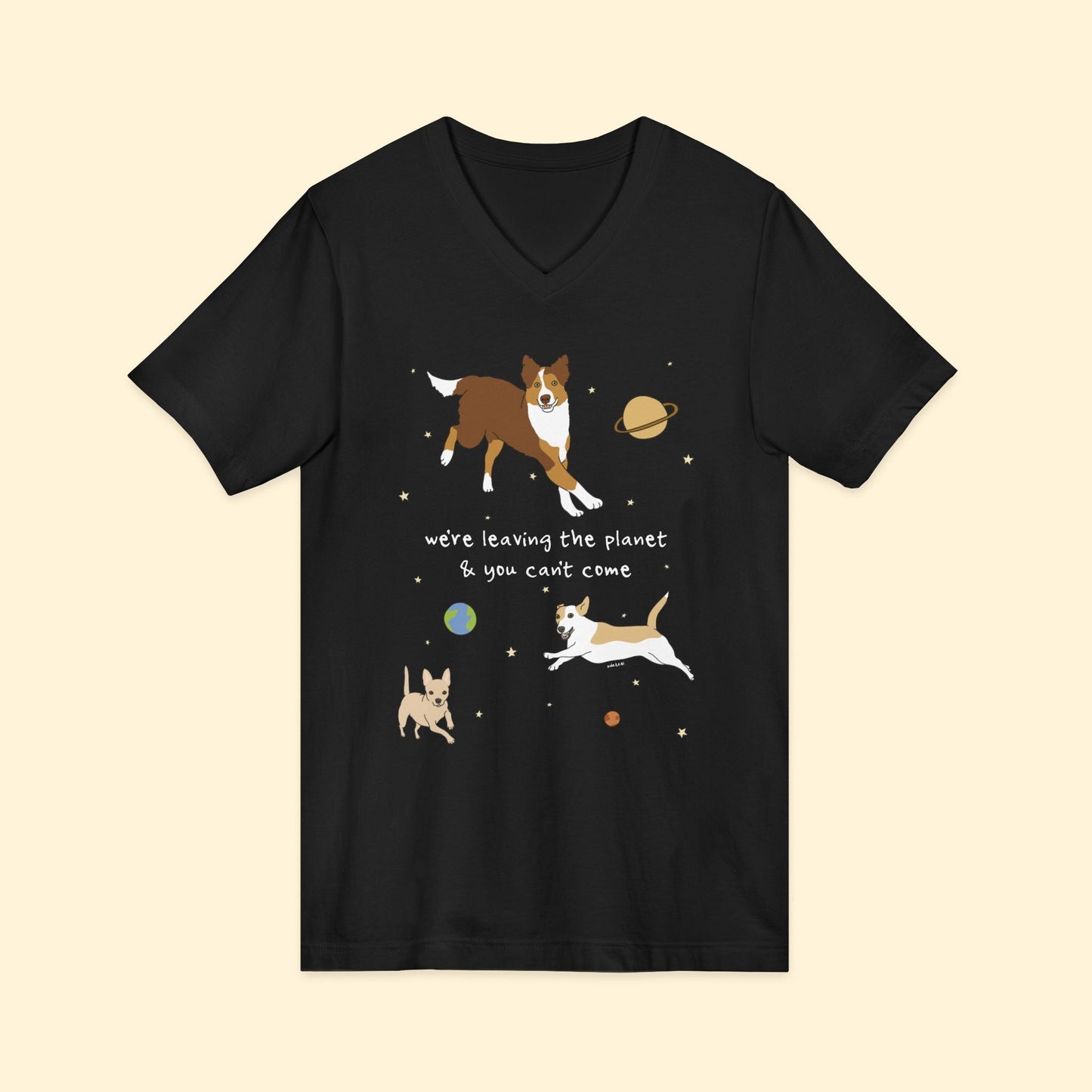 We're Leaving The Planet | Unisex V - Neck Tee - Detezi Designs - 52704044987855046948