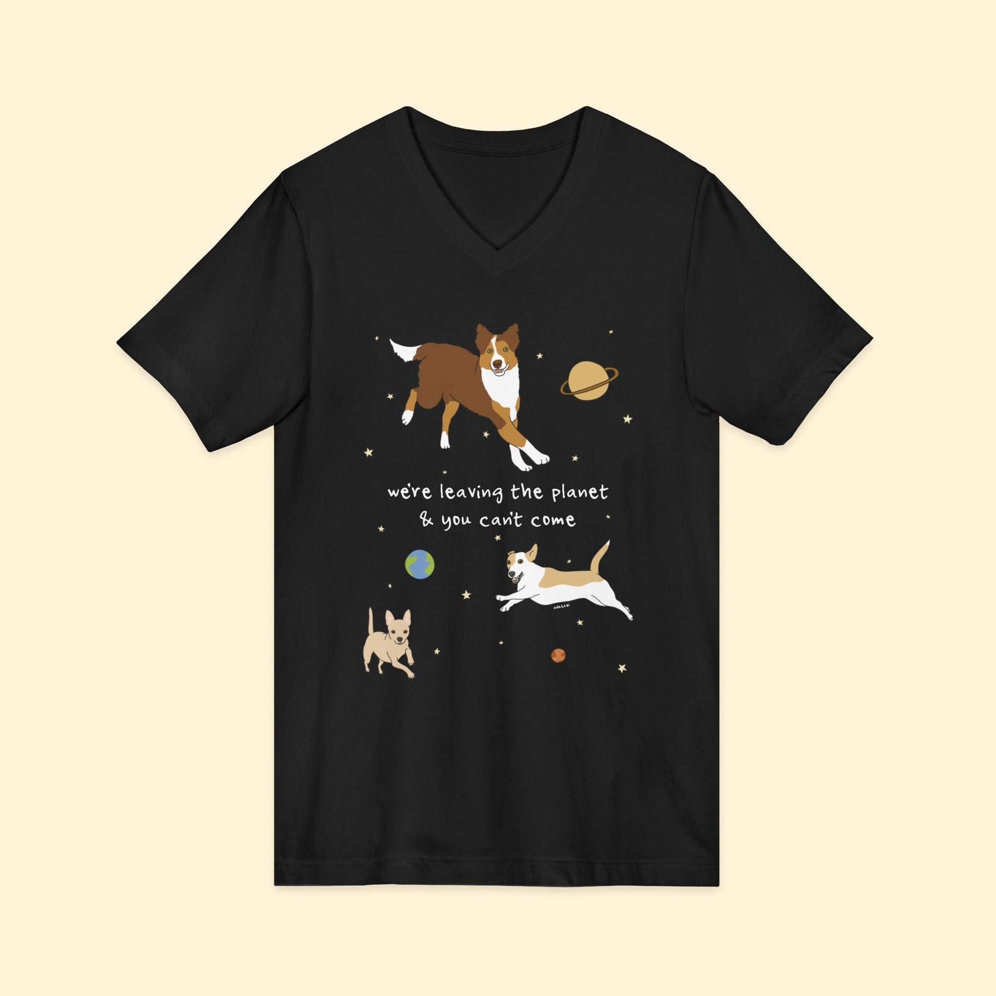 We're Leaving The Planet | Unisex V - Neck Tee - Detezi Designs - 52704044987855046948