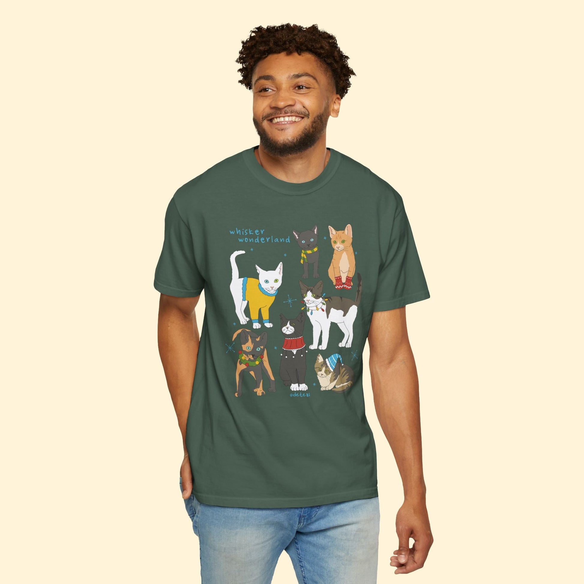 Whisker Wonderland | Comfort Colors Unisex T-shirt - Detezi Designs - 12512766439455575585