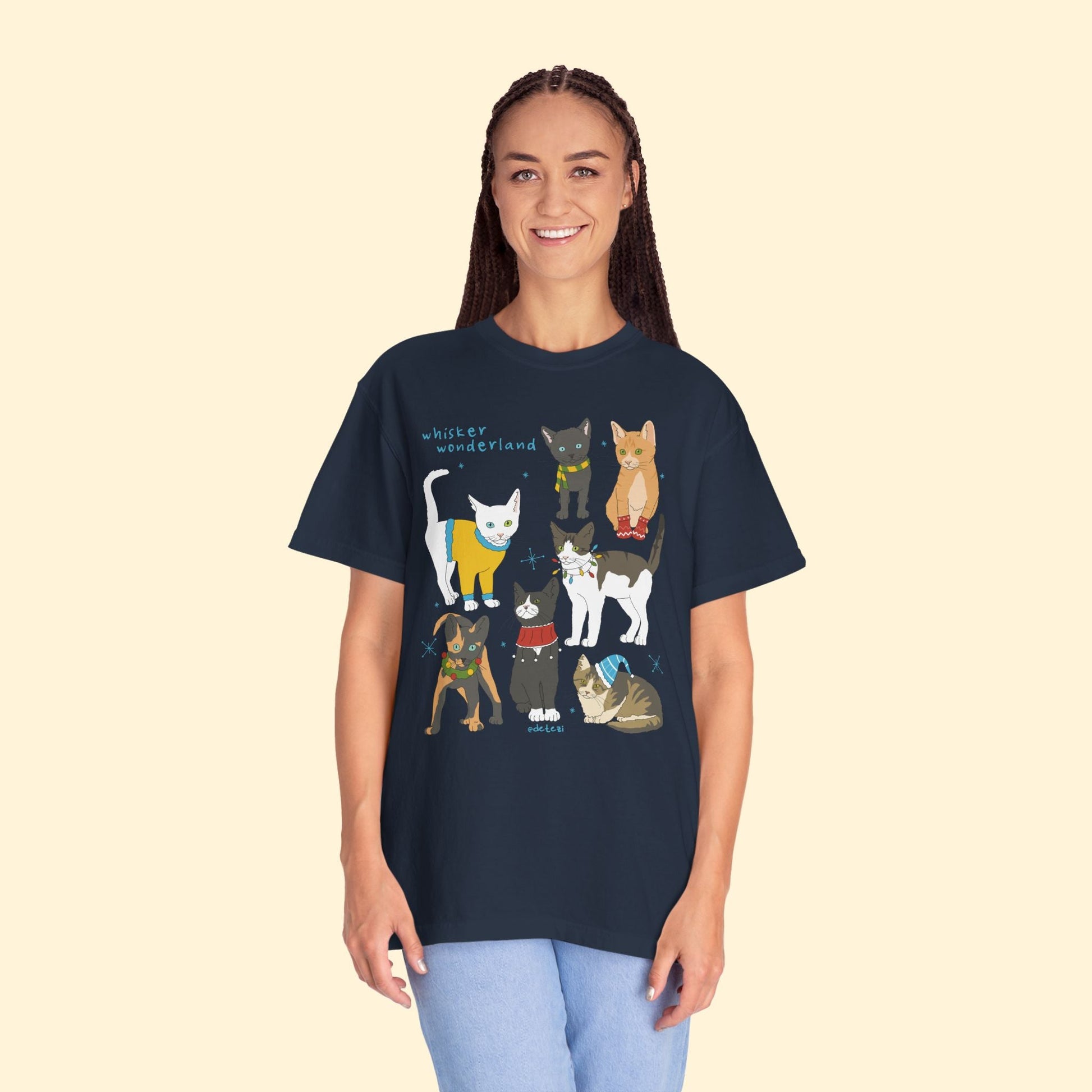 Whisker Wonderland | Comfort Colors Unisex T-shirt - Detezi Designs - 25743779307494464745