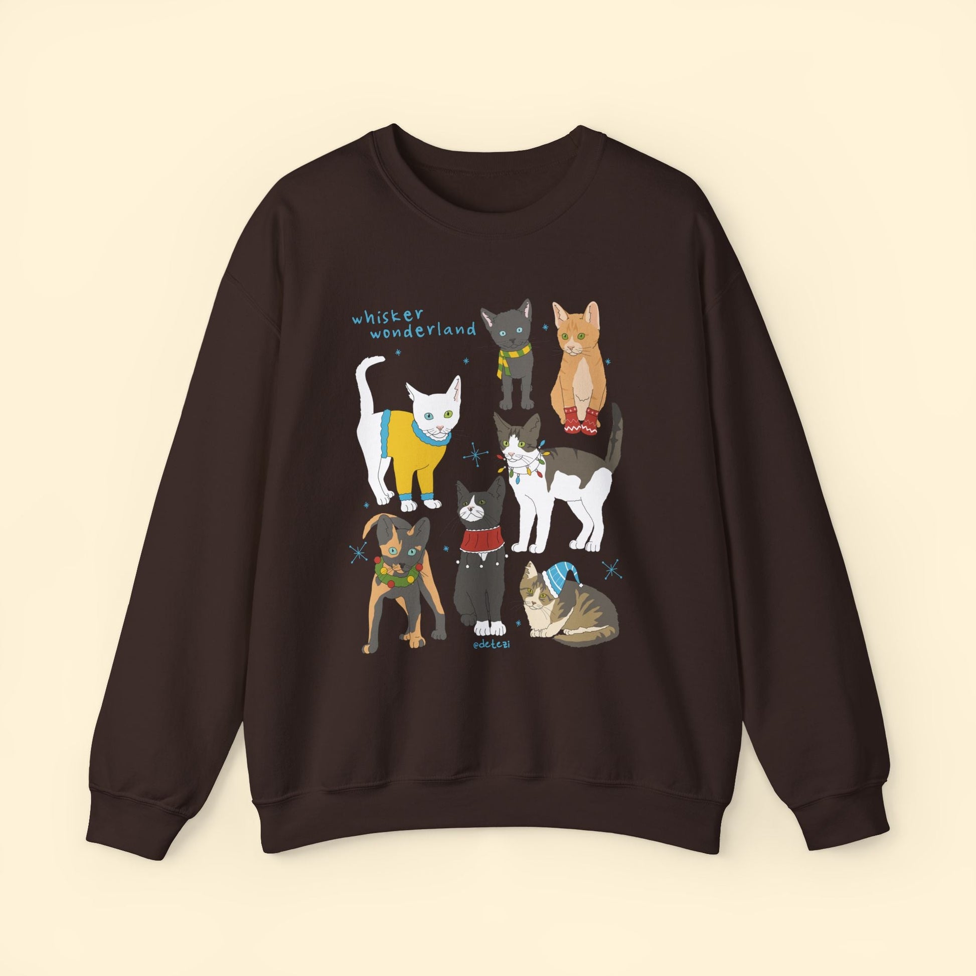 Whisker Wonderland | Crewneck Sweatshirt - Detezi Designs - 10082074233831365695