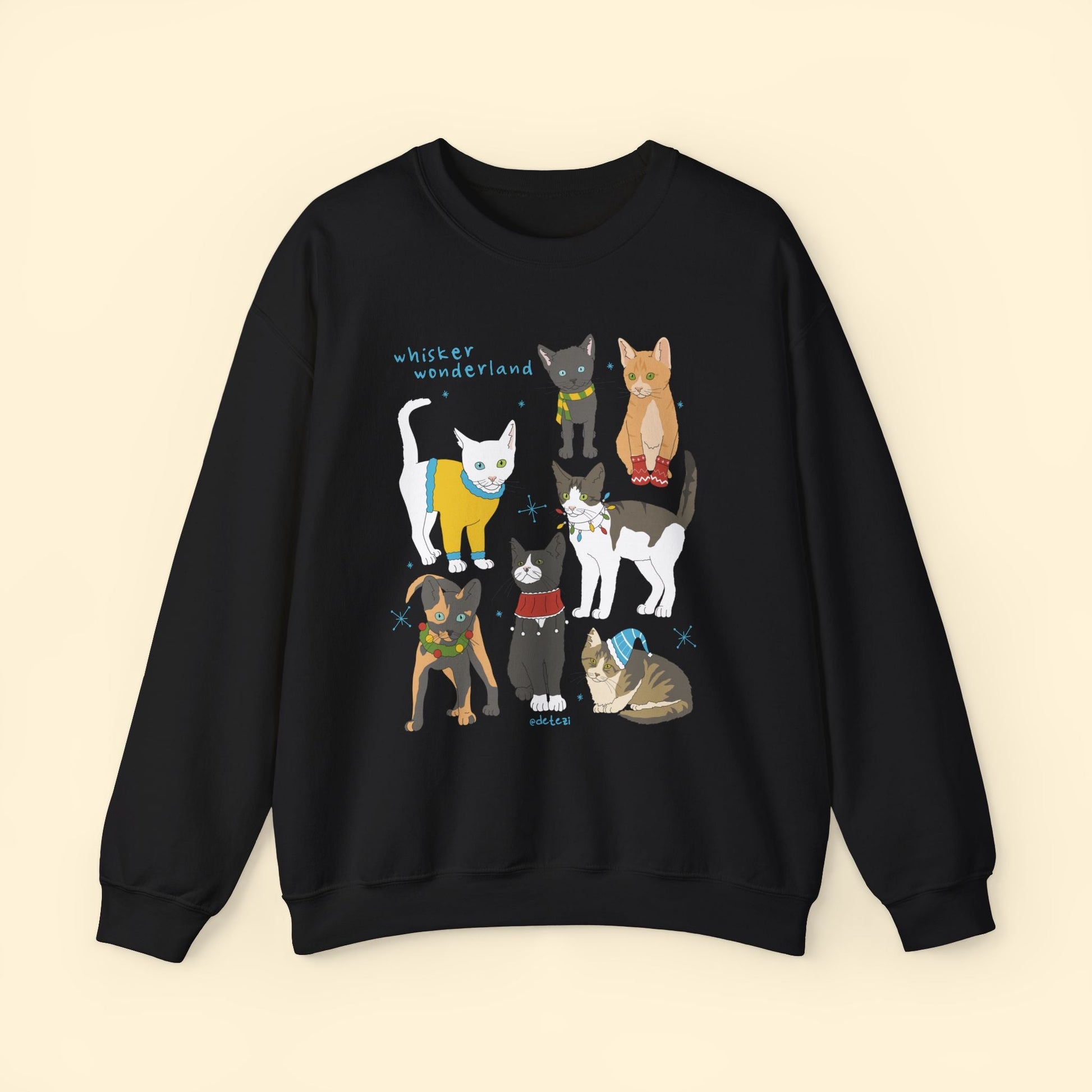 Whisker Wonderland | Crewneck Sweatshirt - Detezi Designs - 43696661123286594362