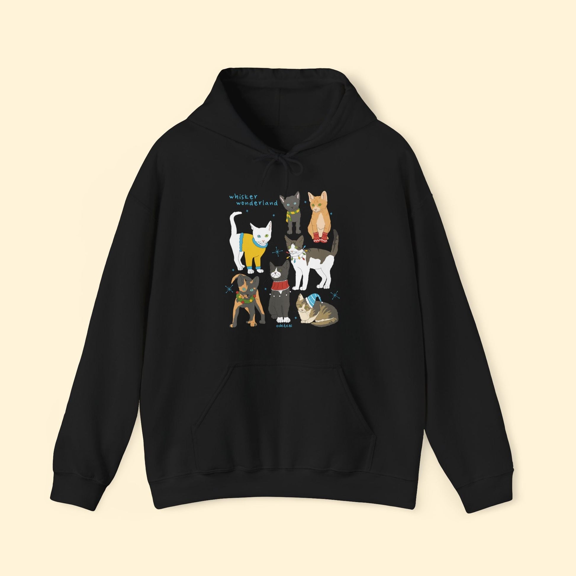 Whisker Wonderland | Hooded Sweatshirt - Detezi Designs - 20310596713433248327