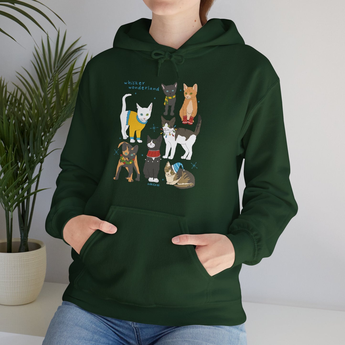 Whisker Wonderland | Hooded Sweatshirt - Detezi Designs - 28256552810662554475