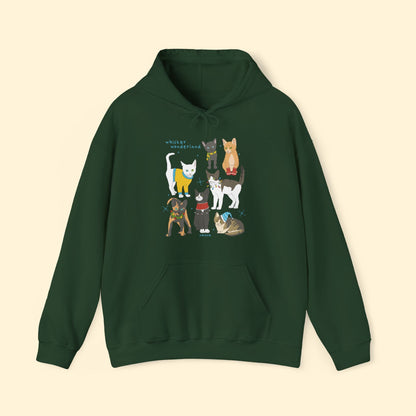 Whisker Wonderland | Hooded Sweatshirt - Detezi Designs - 33821100867688762212