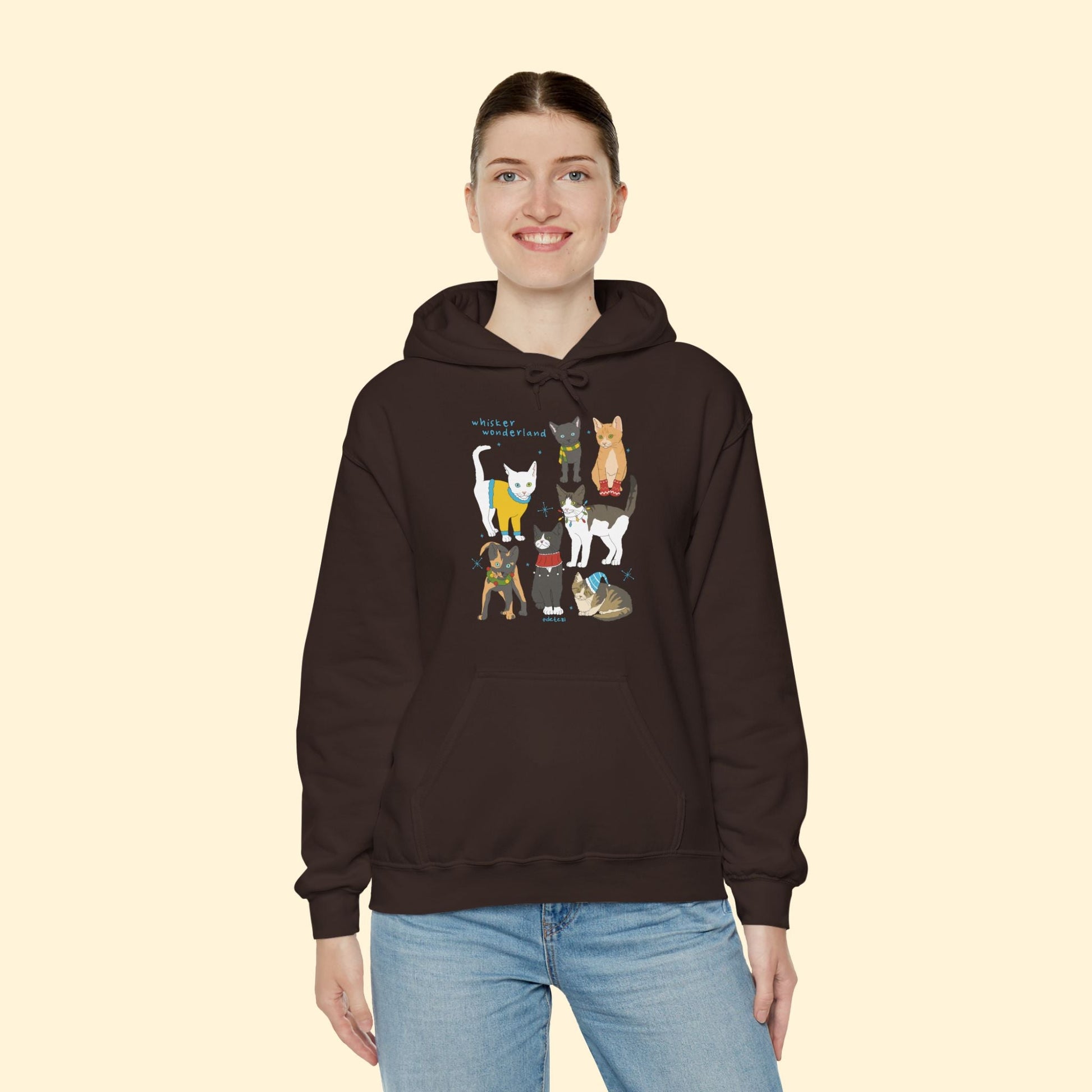 Whisker Wonderland | Hooded Sweatshirt - Detezi Designs - 47688407761302479961