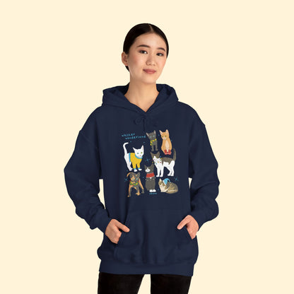 Whisker Wonderland | Hooded Sweatshirt - Detezi Designs - 47688407761302479961