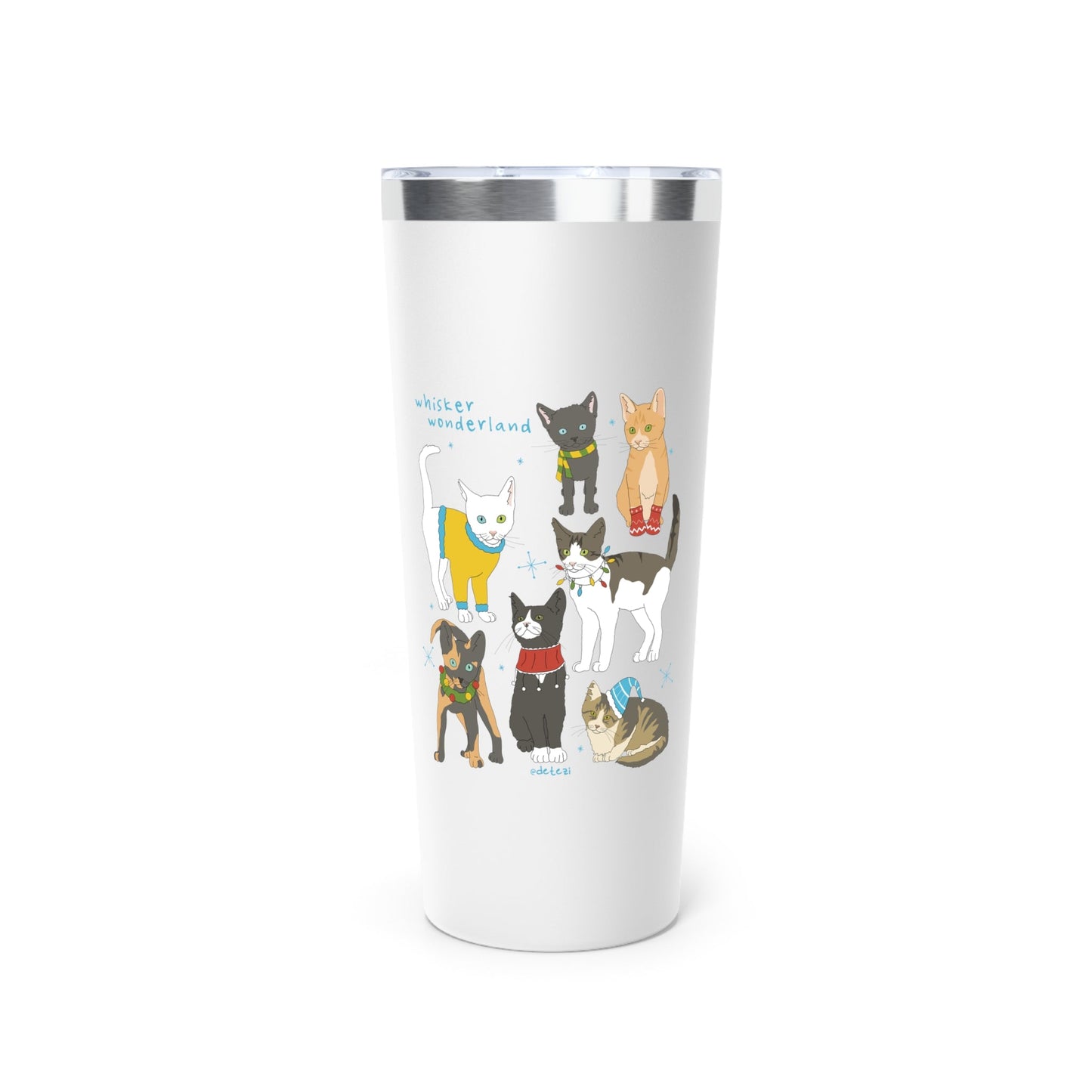 Whisker Wonderland | Insulated Tumbler, 22oz - Detezi Designs - 22967116809376840472