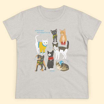 Whisker Wonderland | Women's Midweight Cotton Tee - Detezi Designs - 28253540330926349738