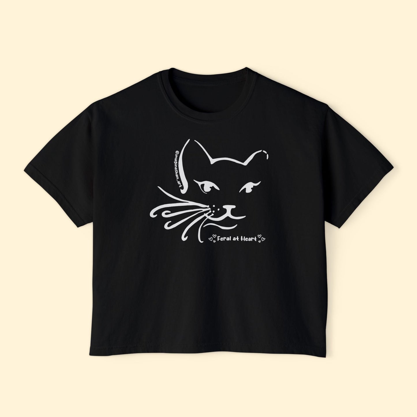 Whiskers | FUNDRAISER for Feral At Heart | Comfort Colors Boxy Tee - Detezi Designs - 14714377734380544896