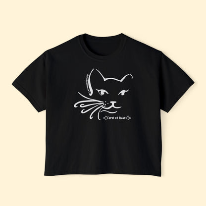 Whiskers | FUNDRAISER for Feral At Heart | Comfort Colors Boxy Tee - Detezi Designs - 14714377734380544896