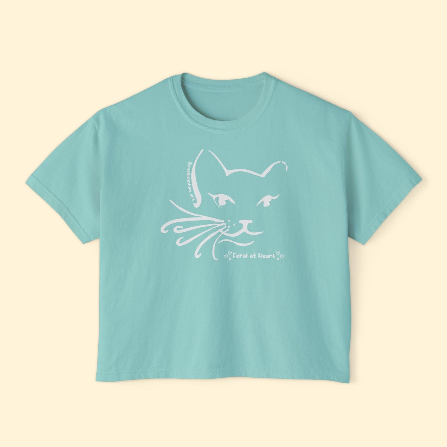 Whiskers | FUNDRAISER for Feral At Heart | Comfort Colors Boxy Tee - Detezi Designs - 19218810026437241781