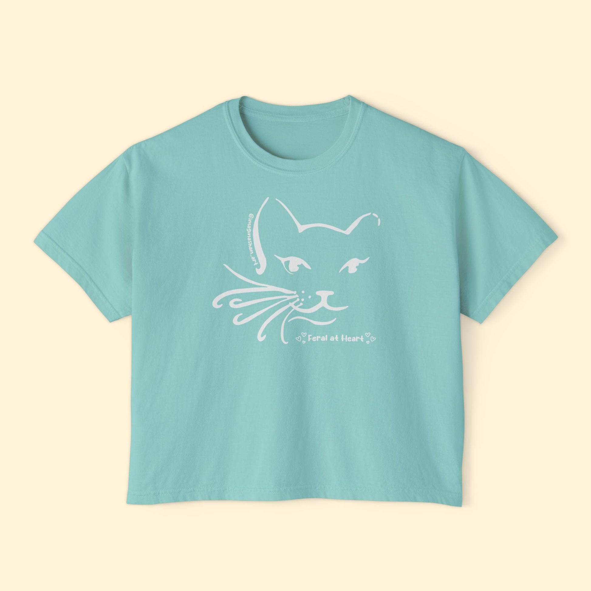 Whiskers | FUNDRAISER for Feral At Heart | Comfort Colors Boxy Tee - Detezi Designs - 19218810026437241781